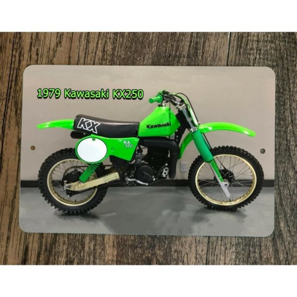 1979 Kawasaki KX250 8x12 Metal Wall Sign Motocross‎ Dirt Bike Motorcycle